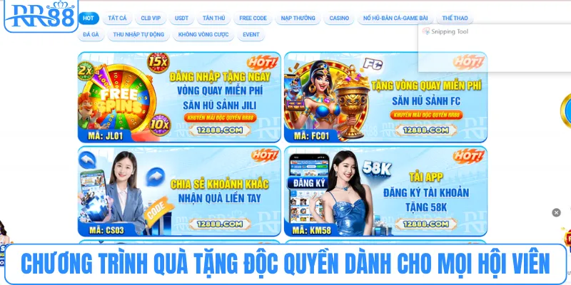 Chương trình quà tặng độc quyền dành cho mọi hội viên